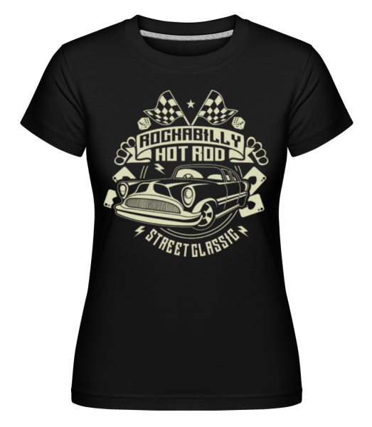 Rockabilly Hotrod -  Shirtinator Women's T-Shirt - Black - Front