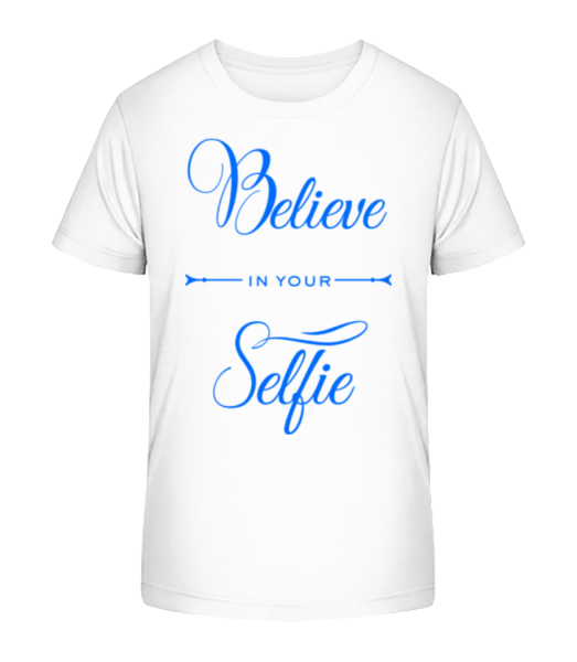 Believe In Your Selfie - Kid's Bio T-Shirt Stanley Stella - White - Front
