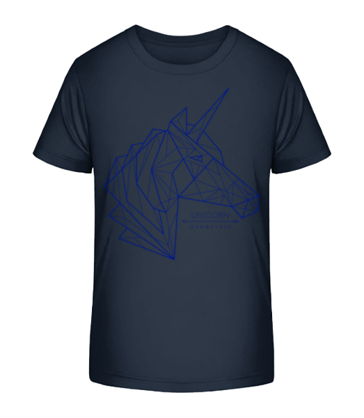 Geometrie Einhorn - Kid's Bio T-Shirt Stanley Stella - Navy - Front