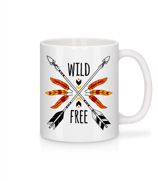 Wild And Free Logo - Tasse - Weiß - Vorn