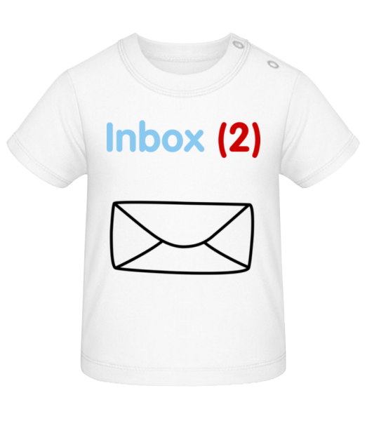 Inbox(2) Zwillinge - Baby T-Shirt - Weiß - Vorne