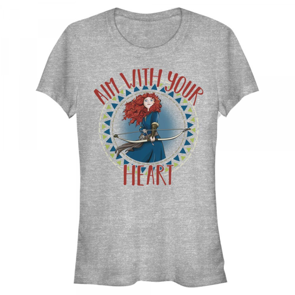 Disney - Brave - Merida Aim With Heart - Women's T-Shirt - Heather grey - Front