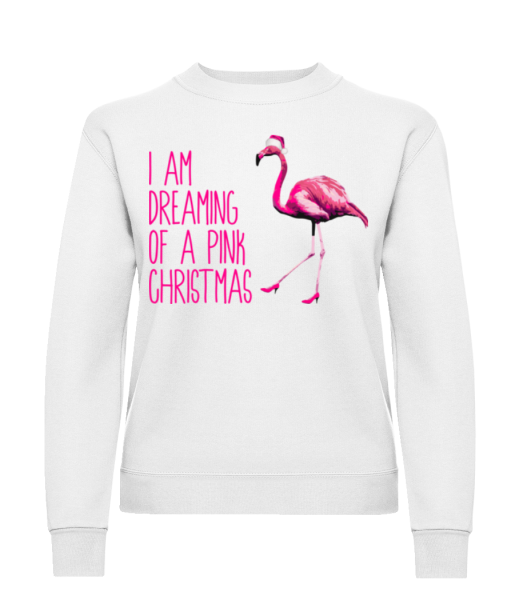Pink Christmas - Frauen Pullover - Weiß - Vorne