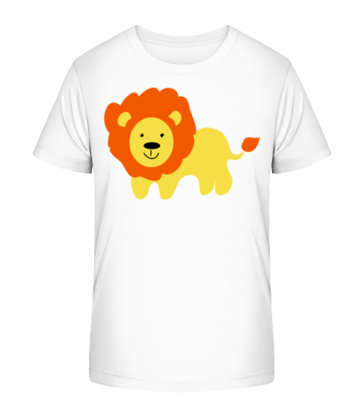 Kids Comic - Lion - Kid's Bio T-Shirt Stanley Stella - White - Front