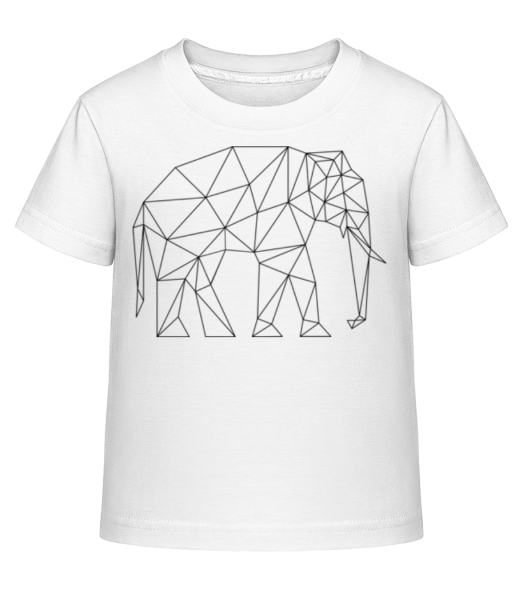 Polygon Elefant - Kinder Shirtinator T-Shirt - Weiß - Vorne