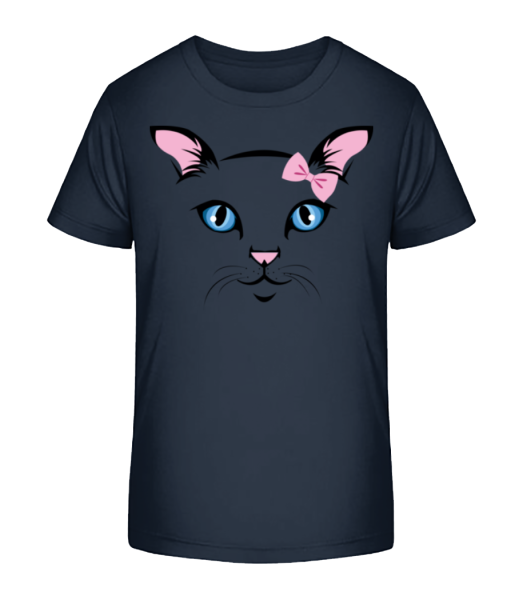 Cute Cat Kids - Kid's Bio T-Shirt Stanley Stella - Navy - Front
