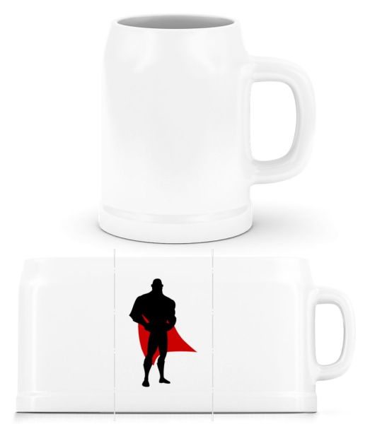 Superhero Dad - Beer Mug - White - Front