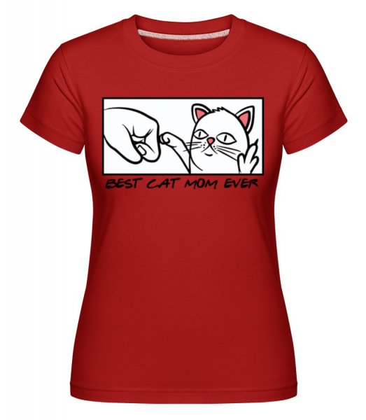 Best Cat Mom Ever -  Shirtinator Women's T-Shirt - Red - Front