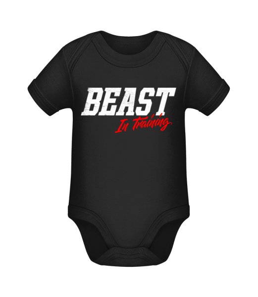 Beast In Training - Baby Bio Strampler - Schwarz - Vorne