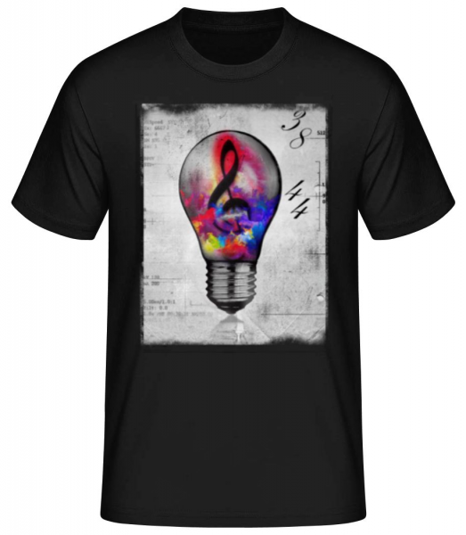 Colourful Lightbumb - Men's Basic T-Shirt - Black - Front
