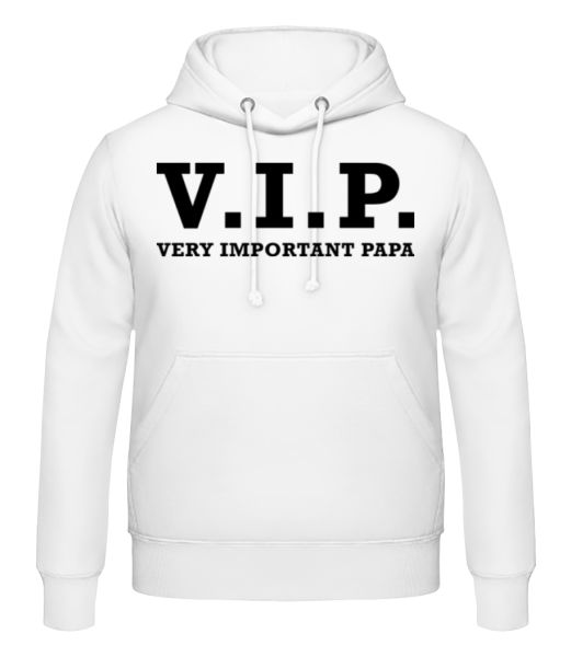 VIP PAPA - Men's Hoodie - White - Front
