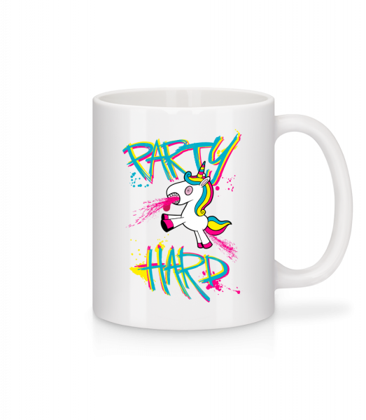 Party Hard Unicorn - Mug - White - Front