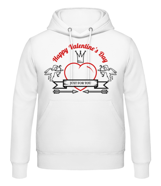 Happy Valentine's Day Icon - Men's Hoodie - White - Front