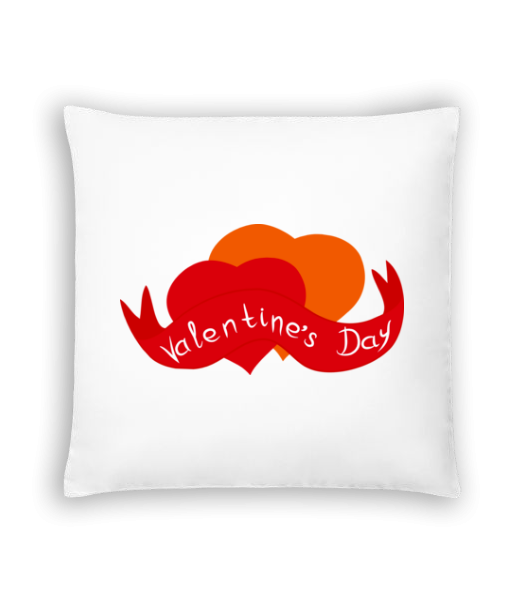 Valentinstag Logo - Kissen - Weiß - Vorne