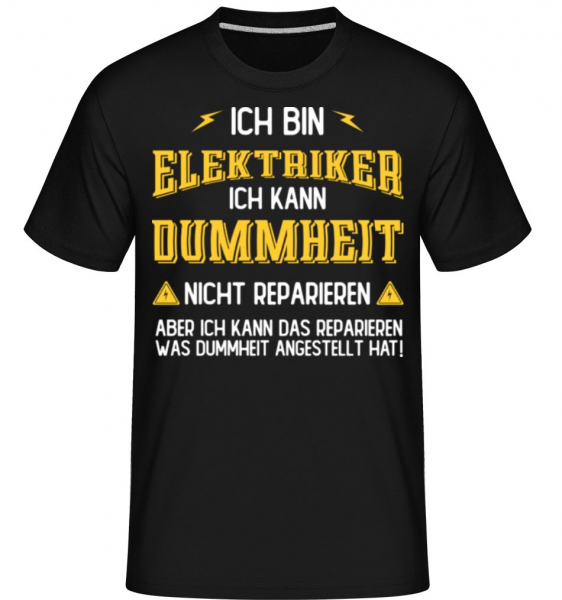 Ich Bin Elektriker - Shirtinator Männer T-Shirt - Schwarz - Vorne