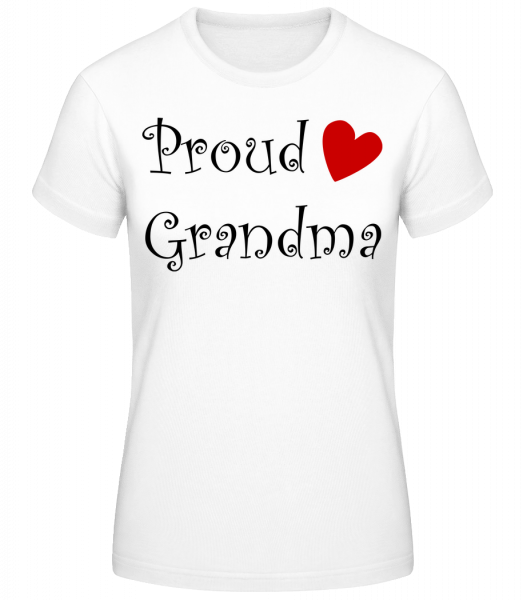 Proud Grandma - Women's Basic T-Shirt - White - Front