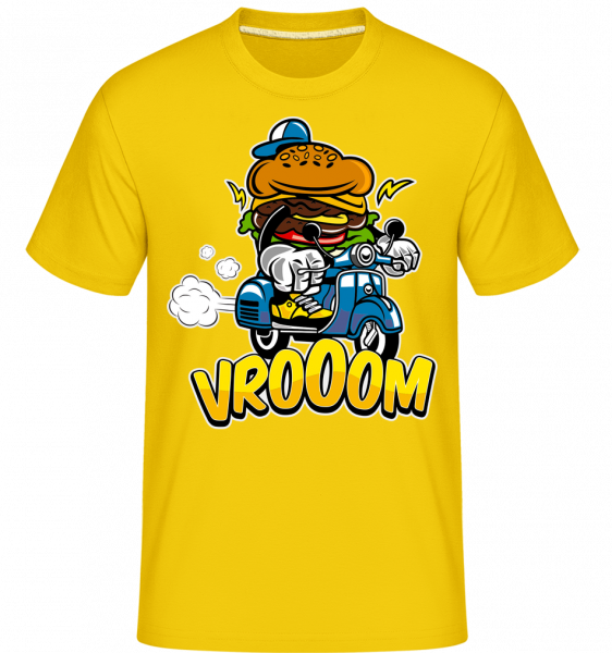 Burger Scooter -  Shirtinator Men's T-Shirt - Golden yellow - Front