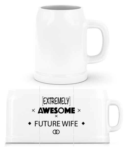 Awesome Future Wife - Bierkrug - Weiß - Vorne