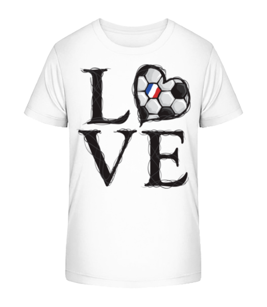 Fußball Liebe Frankreich - Kinder Bio T-Shirt Stanley Stella - Weiß - Vorne