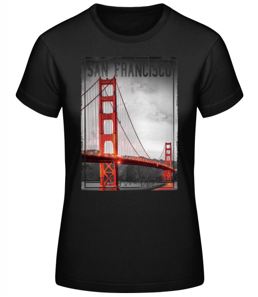 San Francisco Golden City - Women's Basic T-Shirt - Black - Front