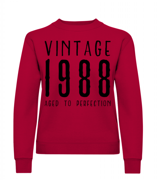 Vintage 1988 Aged To Perfection - Frauen Pullover - Rot - Vorn