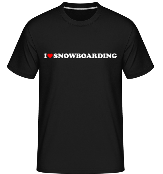 I Love Snowboarding -  Shirtinator Men's T-Shirt - Black - Front