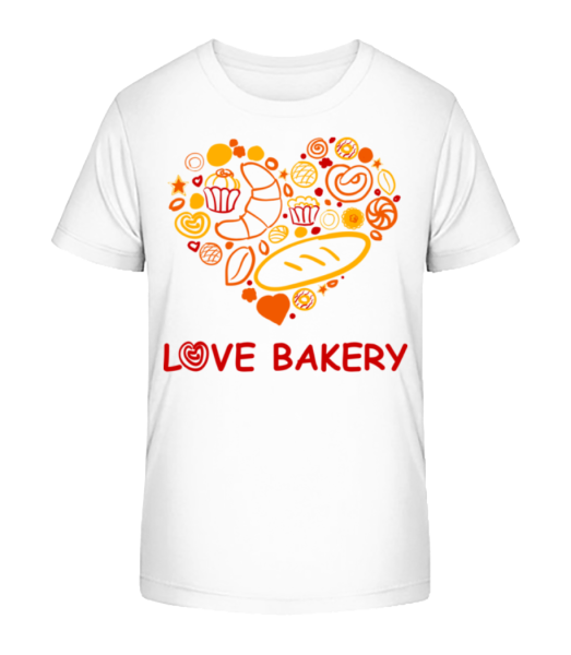 Love Bakery - Kid's Bio T-Shirt Stanley Stella - White - Front