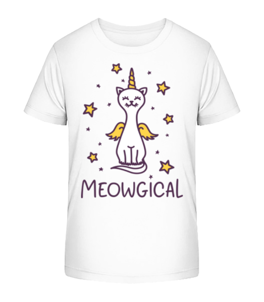 Meowgical - Kinder Bio T-Shirt Stanley Stella - Weiß - Vorne