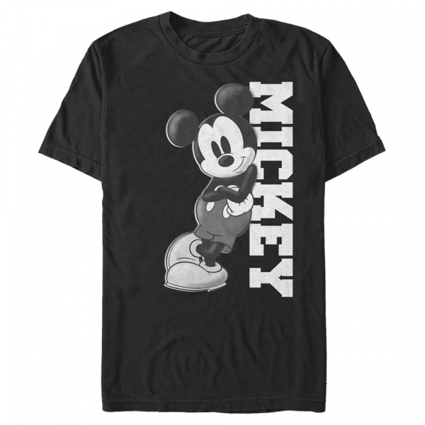 Disney - Micky Maus - Mickey Mouse Mickey Lean - Männer T-Shirt - Schwarz - Vorne