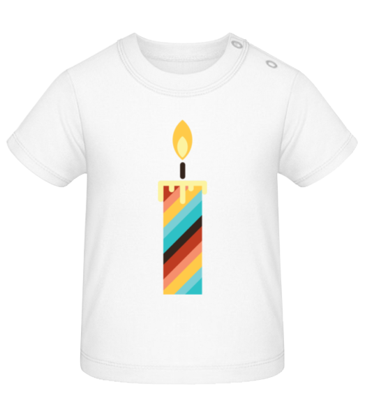 Birthday Candle - Baby T-Shirt - White - Front