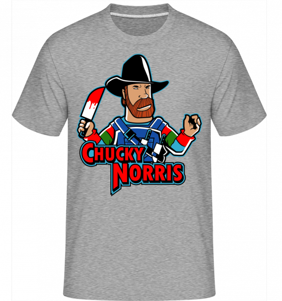 Chucky Norris - Shirtinator Männer T-Shirt - Grau meliert - Vorn