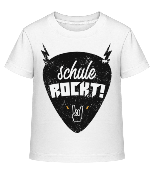 Schule Rockt - Kinder Shirtinator T-Shirt - Weiß - Vorne