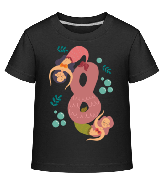 Mermaids 8 - Kid's Shirtinator T-Shirt - Black - Front
