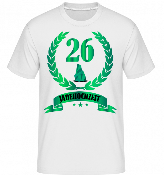 26 Jahre Jadehochzeit - Shirtinator Männer T-Shirt - Weiß - Vorn