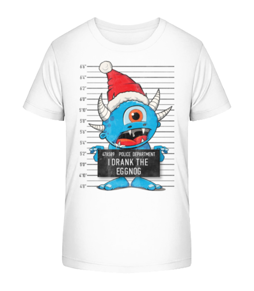 Monster Weihnachten Verbrecherfoto - Kinder Bio T-Shirt Stanley Stella - Weiß - Vorne