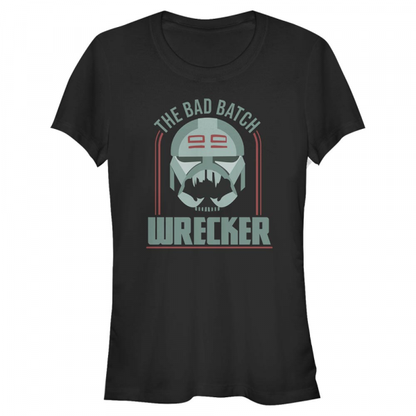 Star Wars - The Clone Wars - Wrecker Bad Batch Badge - Frauen T-Shirt - Schwarz - Vorne