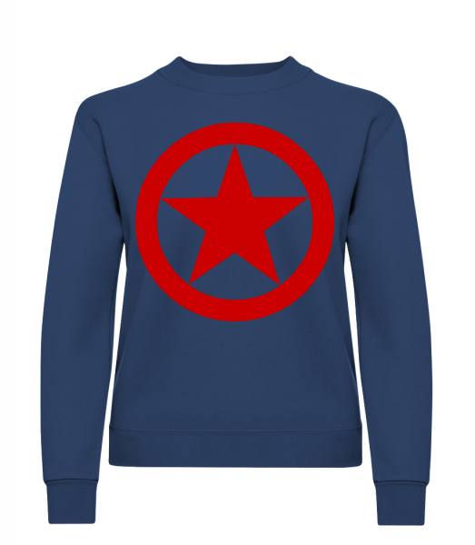 Star In Circle Logo - Classic Ladies’ Set-In Sweatshirt - Navy - Vorn