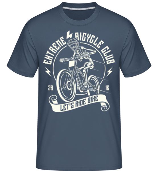 Let's Ride Bike -  Shirtinator Men's T-Shirt - Denim - Front