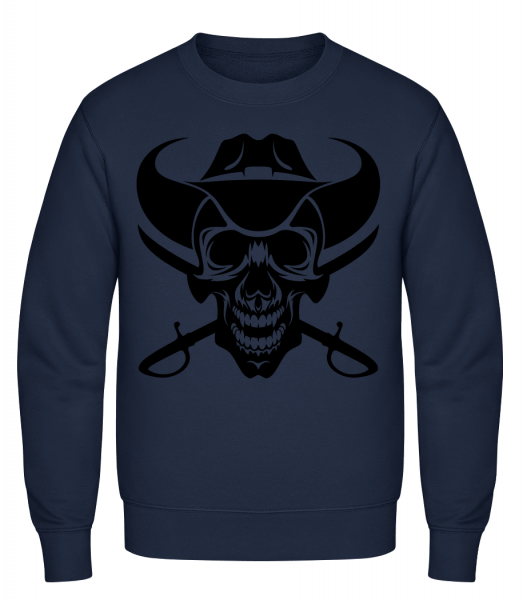 Wild West Skull - Classic Set-In Sweatshirt - Navy - Vorn