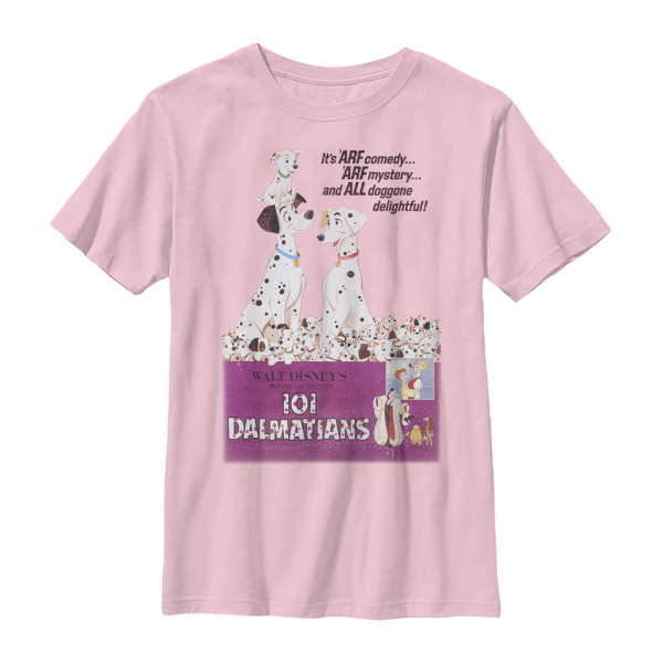 Disney Classics - 101 Dalmatiner - Skupina Vintage Poster Variant - Kinder T-Shirt - Rosa - Vorne