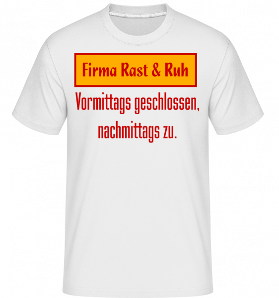 Firma Rast & Ruh - Shirtinator Männer T-Shirt - Weiß - Vorn