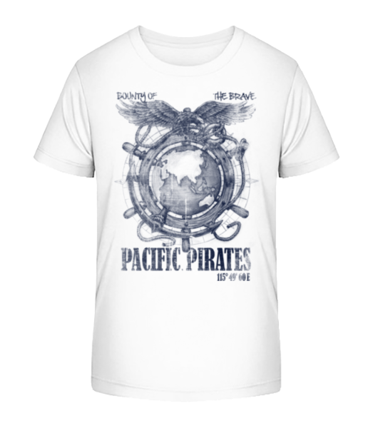 Pacific Pirates - Kid's Bio T-Shirt Stanley Stella - White - Front