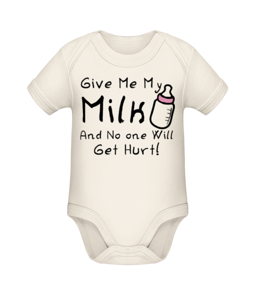 Give Me My Milk - Baby Bio Strampler - Creme - Vorne