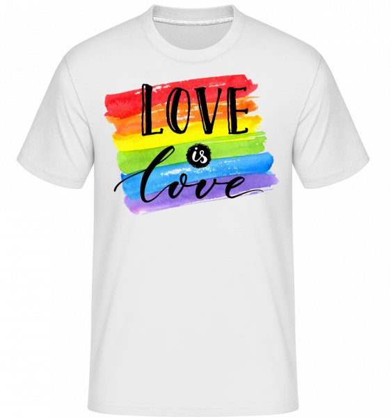 Love Is Love -  Shirtinator Men's T-Shirt - White - Front