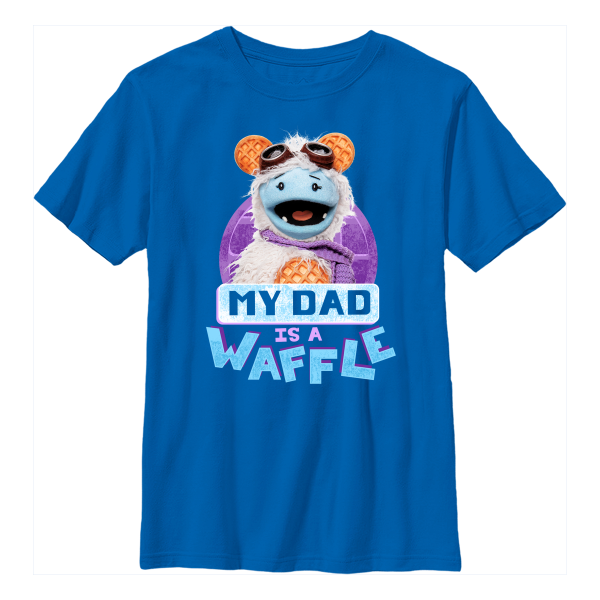 Netflix - Waffel und Mochi - Waffle Dad - Vatertag - Kinder T-Shirt - Royalblau - Vorne