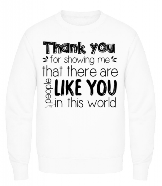 Thank You For Being - Men's Sweatshirt - White - Front