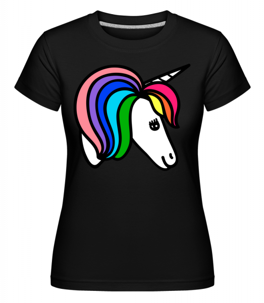 Unicorn Rainbow - Shirtinator Frauen T-Shirt - Schwarz - Vorn