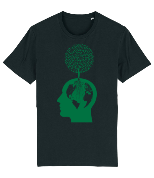Natur Und Umwelt Kopf - Männer Bio T-Shirt Stanley Stella - Schwarz - Vorne