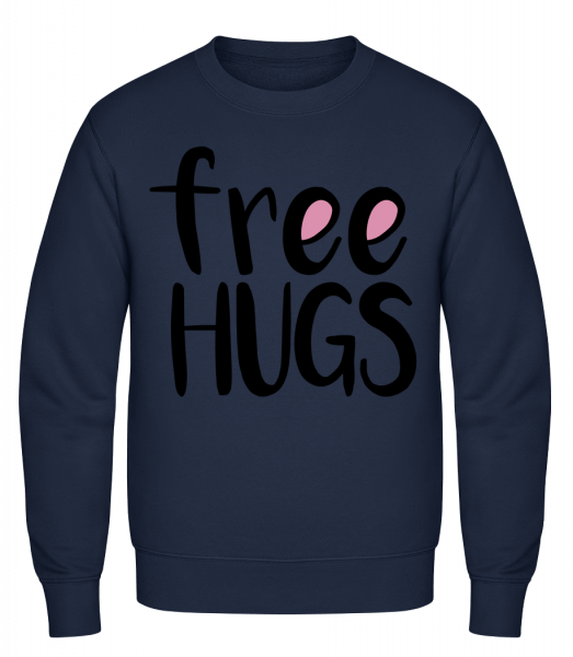 Free Hugs - Classic Set-In Sweatshirt - Navy - Vorn