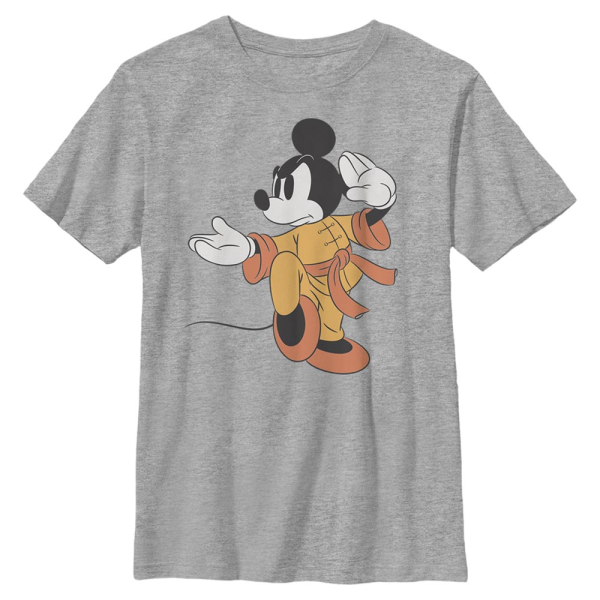 Disney Classics - Mickey Mouse - Mickey Mouse Kung Fu Mickey - Kids T-Shirt - Heather grey - Front